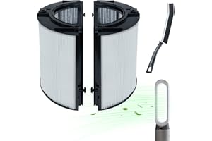 JUYLTOOL 2-in-1 HEPA Filter und Aktivkohlefilter Kompatibel mit Dyson Luftreiniger DP04 HP04 HP06 HP07 HP09 PH01 PH02 PH03 TP04 TP06 TP07 TP09,360° Glass H13 Grade True HEPA und Aktivkohlefilter Ersatzfilter