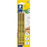 STAEDTLER 120-S BK4D &ndash; Pack of 4 Pencils Different Graduation | Durable sketch pencils in assorted grades &ndash; recycled wood, no