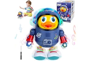 YOMOZEM Tanzendes Entenspielzeug mit Musik und Lichtern, Elektrotanzende Ente, Ente Musik Kinderspielzeug, Electric Tanzende Interaktive Ente, Walking Singing Roboter, Geburtstagsgeschenk