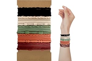 REEKNOKOL 20 Pcs Hair Ties, Boho Ponytail Holders Elastics Hair Ties No Damage Dark Hair Tie Bracelets for Women Girls Men Thick/Medium/Long Hair (5 Colors)