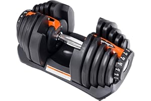 TREXO Verstellbare Hanteln 24kg oder 40 kg - Kurzhantel Verstellbar mit Lasteinstellung, Hantel Variabel mit einer Knopfhantel aus Eisen für Fitnessübungen, Hantel Einstellbar mit ergonomischem Griff