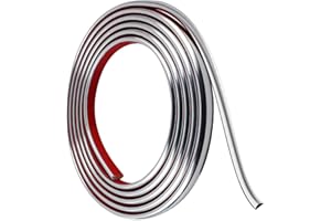 FAGENT 3m Molduras de Teto Flexíveis Auto-Adesivas, Moldes Decorativos para Parede, Descolar e Colar, para Bricolage, Bordas de Molduras de Quadros, Armários, Borda de Azulejos e Decoração de Cantos (Prata)