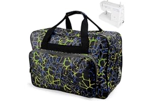 DTYGUIXE Borse da Trasporto per Macchina da Cucire Custodia Universale in Nylon per Macchina da Cucire Borsa con Tasche e Maniglie per Maggior Parte delle Macchine per Cucire (46x23x32cm)