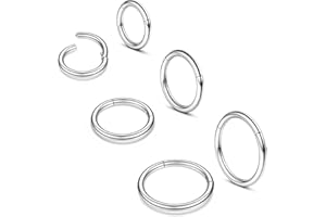 Milacolato 16G Helix kolczyki ze stali chirurgicznej hipoalergiczne sekcja Clicker felgi srebrny złoty pierścień nosowy Trago ucha Daith kolczyki chrząstki pierścień segment biżuteria 6/8/10/12mm