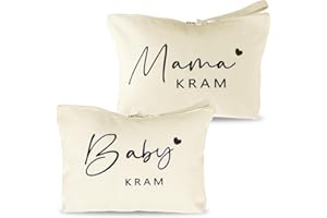 Bewudy 2 sztuki kosmetyczki, dla mamy, dziecka, prezent dla przyszłych matek, z zamkiem błyskawicznym, dla matki, na baby shower, prezent dla kobiet w ciąży