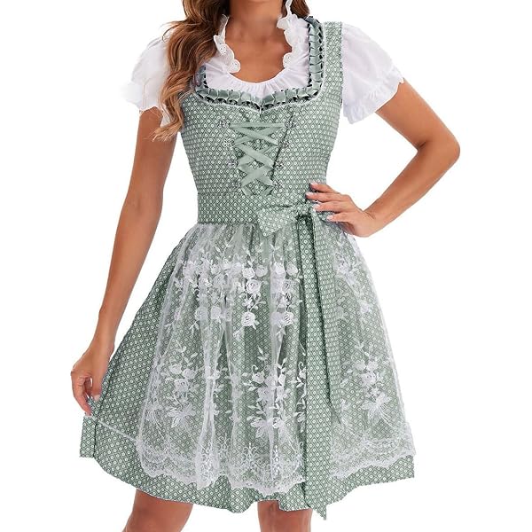 YesFashion Dirndl - Robe midi jacquard pour femme - Avec 3