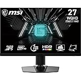 MSI G272QPF E2 Monitor Gaming da 27" WQHD - Pannello Rapid IPS (2560 x 1440), 180 Hz / 1ms GtG, Gamut di Colori 125% sRGB, Ad