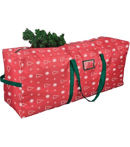 Sacca Porta Albero Di Natale | 135 X 34 X 68 Cm | In Poliestere Rosso | Protegge Da Polvere E Umidità