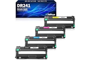 Halloya de Tambor DR-241 DR241 DR241CL DR-241CL Reemplazo para Brother DCP-9015CDW DCP-9017CDW DCP-9020CDW DCP-9022CDW HL-3140CW HL-3142CW 3150CDN para Negro o Cian o Magenta o Amarillo(4Pack KCMY)