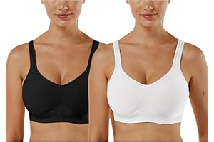 Vertvie Sujetador Deportivo Mujer 1/2/3 Piezas sin Aros con Almohadillas Sujetadores Cómodos para Diario Ejercicio Yoga Dormir