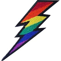 ELLU Regenbogen-Blitz-Aufnäher Zum Aufbügeln Oder Nähen – Bunt, Bestickt, Perfekt Für LGBT & Pride