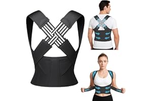 KUNAXKU Ceinture de stabilisation dorsale réglable, correcteur de posture, entraîneur de posture pour hommes et femmes, soutien de la colonne vertébrale et des épaules, soulagement des douleurs au cou et aux
