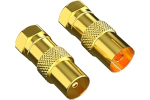 RedStar24 Adattatore SAT Coax Antenna - 1 Connettore F a Spinotto IEC Maschio e 1 Connettore F a Spinotto IEC Femmina, giunto coassiale per cavo coassiale - cavo antenna