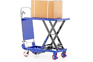 Pallit Carro elevador X hidráulico | 150 kg de capacidad de carga | 740 mm de altura de elevación | plataforma: 740 x 450 mm | mesa elevadora