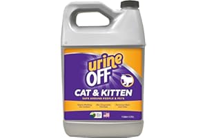 URINEOFF Urine OFF Cat Urine Stain and Odour Remover Enzyme Urine Odour Eliminator Pet and People Friendly - 3.78L