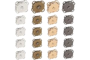 SLFYEE 20 Pieza Botones Magnéticos 14mm Botones De Presión 4 Colores para Costura Cierre Magnético Botones Redondos para Bolsos Ropa