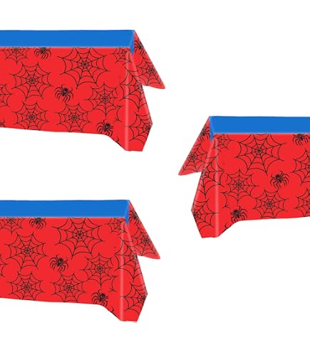 Nappe Spider-Man Imperméable - 137x274 Cm - Motif Super-Héros Pour Fête D'Anniversaire Enfant - Lavable En Machine