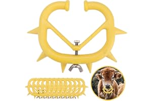 Cyrank 10PCS Calf Weaning Nose Ring, Cow Nose Ring Goat Milking Supplies Weaning Spiked Ring Anti Sucking Milking Animal Weaner Plastic Weaning Tool for Farm Cows and Sheep