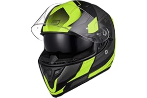 ORIGINE Casco Integral de Moto ECE Homologado con Visera (Advanced Fluo Yellow-blk Matt, S)