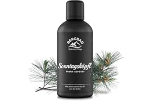 ‎BERGBAD BERGBAD Saunaaufguss BIO ZIRBE PUR 100ml SONNTAGSKÖPFL - Natürlicher Sauna-Aufguss mit ätherischen BIO Ölen