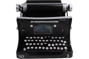 DAUZ Machine à écrire Portable Noire, Modèle de Machine à écrire Antique Largement Applicable pour la Maison