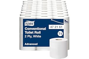 ‎TORK Tork Kleinrollen Toilettenpapier Weiß T4, Advanced, 2-lagig, 48 × 200 Blatt, 472161