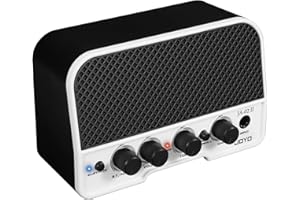JOYO Mini Guitar Amplifier 5W Electric Guitar Amp Small Practice Guitar Amp with Bluetooth Clean & Overdrive Channels Portable Rechargeable (JA-02 II Black)