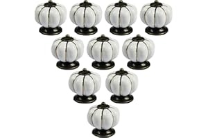 PsmGoods® Stile Europa Ceramica Zucca Porta cassetto manopole Vintage per Dresser Armadio da Cucina Armadio Tira Maniglie 10 White Pack