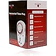 Click Solutions 24 Hour Plastic Programmable Mechanical Digital Timer Automatically Turns on/Off Electrical Socket 15 Minute Switch for Energy Saving (White)