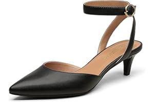 DREAM PAIRS Low Heels for Women Wedding Dress Low Heels Closed Toe Pump Shoes DPU215