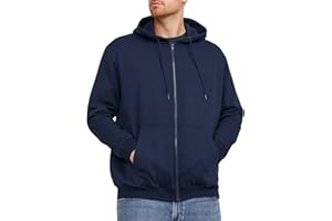 JACK & JONES Jjebradley Noos Pls - Felpa con Cappuccio E Cerniera Felpa Uomo (Pacco da 1)