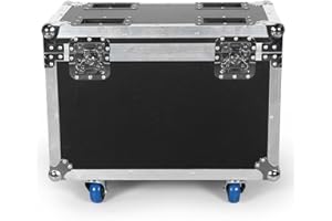 Osusuent Flight Case de Cuero Negro con Ruedas y Asa Retráctil, Se Adapta a la Luz de Cabezal Móvil Wash Zoom 19X15W