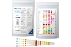 BMUT 25 x 16 w 1 paski testowe do wody pitnej – testery wody wodociągowej – analiza jakości wody wodociągowej analiza całkowita twardość ołowiu, miedzi azotanu