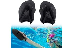 MUNSKT 1 Paire de pagaie de Natation, pagaie à Main réglable pour Les Enfants Adultes Unisexe, équipement d'exercice de Piscine de Combinaison de Marin de Formation de Force