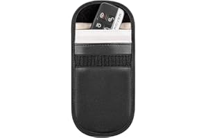 Copackr, Torba Faraday ze skóry PU, 2 sztuki, etui na kluczyki samochodowe, uchwyt na klucze, torba faraday, torba na klucze RFID, torba blokująca klucze RFID, etui na klucze RFID, akcesoria samochodowe bez kluczyków