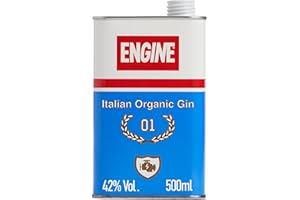 Engine Italian Organic Gin | 50cl | 42% vol | London Dry | Juniper Hints with Floral Note of Roses and Balsamic Note of Sage and Lemon | Vegan & Gluten Free | Perfect in a Gin & Tonic, or a Negroni
