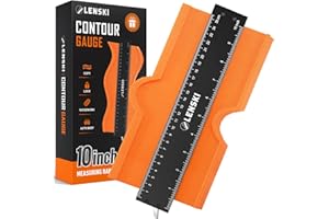‎LENSKI Lenski Konturenlehre mit Feststeller, Geschenke für Männer, Konturenlehr Groß Feststell, Papa Geschenk, Konturschablone, Vervielfältigungslehre, Laminat Schablone, Konturmessgerät