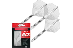 Target Darts mönstrad K-Flex nr. 2 flights & skaft, alla storlekar | Kort/Mellanlång/Medellång, Svart/Transparent/Röd, Mönsterdesign, Allt-i-ett-system för dartflyg och skaft, kflex