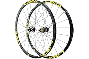 ZECHAO Front Rear Bike Wheelset,26/27.5/29Inch Cycling Wheels Thru Axle 15mm Disc Brake 24 Holes Ultralight Alloy Rim 8 9 10 11 12 Speed Wheelset (Color : Gold, Size : 29INCH)