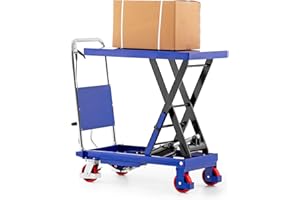 Pallit Chariot à Table élévatrice X hydraulique | Capacité de Charge de 300 kg | Hauteur de Levage 900 mm | Plate-Forme: 855x500x50 mm