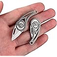 Excefore Mini Keychain Knife, Small Pocket Knife, Edc Titanium Utility Knife, Small Folding Pocket Knives for Camping, Hiking, Gift for Men Women (2.3 Inch)