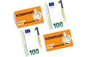 KENVORA Scheiße Geparkt Auto Gadgets Lustige Geschenke - 50 Stück Lustige Falschparker Karten, Fake 100 Geldschein Design, Du Parkst Schlecht Geparkt Karten, Lustiger Streich Gegen Falschparker