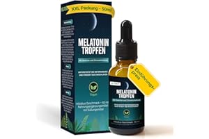 D&O NATURE PRODUCTS Melatonin hochdosiert Tropfen 50ml pro Flasche, Schlafmittel mit Baldrian und Zitronenmelisse, Einschlafhilfe mit Hibiskus-Geschmack, Alternative zu Spray, Gummies, Tabletten, orale Einnahme