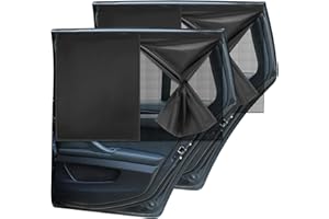 STARVORTEX 2 PC Car Curtains Blackout, Magnetic 68×48cm Sun Screen Shades for Car Window Baby, Double-layer Side Window Sun Shades Blocks Heat and UV Rays Glare, Privacy Curtain for Camper Van Curtains