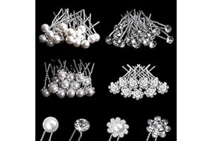 40PCS Piques et Epingle à Cheveux de Fleurs, BetterJonny Bijoux Epingle à Cheveux en Forme de Fleur, Mariage Mariée Strass Fleur Perle Pique à Cheveux Pour Marriage/Soirée/Anniversaire