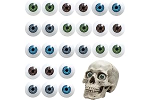 24 st konstgjorda ögonglober läskiga halvihåliga halloween ögon flerfärgad