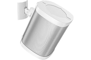 Dinghosen Deckenhalterung/Wandhalterung, kompatibel mit Sonos One, One SL, Play 1 Lautsprecher, neig- und schwenkbar, Montagehalterung für One SL, One, Play:1 Lautsprecher, Weiß