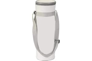 noTrash2003 Borsa termica per bottiglia d'acqua da appendere fino a 1,5 l, chiusura lampo, tracolla regolabile, piccola borsa termica per bevande, frigo per esterni, viaggi