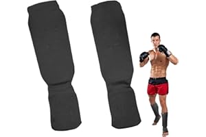 POVANJER Espinilleras para Kickboxing, piernas para Artes Marciales, espinilleras Deportivas, Kickboxing, MMA, Muay Thai, espinilleras para Adultos