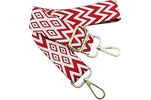 KERIOCUSI Tracolla per Borse Donna Rosso Cinghia Della Borsa Larga, Tracolla Regolabile con Gold Moschettone, Durevole per Crossbody Borsa, Borsetta, Chitarra DIY Spalla Accessori per Ragazze, 701